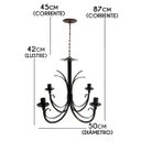 Ver imagem 2 de Lustre Simples Moderno em Metal para Área Gourmet e Hall Interno