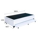 Ver imagem 3 de Cama Box Baú Auxiliar Solteiro Corino Espuma 8cm 45x78x188 Branco