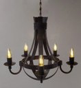 Ver imagem 4 de Linda Luminária de Teto medieval Rústica com 5 Bocais para Sala de Estar