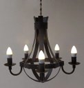 Ver imagem 7 de Linda Luminária de Teto medieval Rústica com 5 Bocais para Sala de Estar