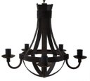 Ver imagem 1 de Linda Luminária de Teto medieval Rústica com 5 Bocais para Sala de Estar