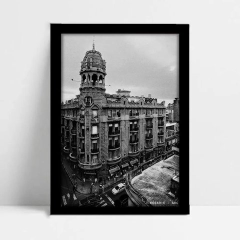 Quadro Decorativo Monumento Cidade Argentina em Moldura Caixa Tacolado Moldura Trad 1cm Madeira Escu