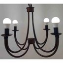 Ver mais imagens de Linda Luminária de Teto 2 Camadas Rústica com 4 Bocais para Sala de Estar