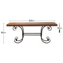 Ver imagem 2 de Aparador Grande em Ferro e Madeira de Demolição Moderno Funcional de 2 Metros