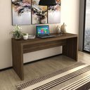 Ver imagem 4 de Kit para Escritório com Mesa Gaveteiro e Estante 5 Nichos no Cor:nogal