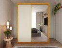Ver imagem 4 de Guarda Roupa Solteiro Grande com Espelho 2 Portas 3 Gavetas Royale Gelius - Naturale / Off White Fle