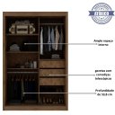 Ver imagem 7 de Guarda Roupa Solteiro Grande com Espelho 2 Portas 3 Gavetas Royale Gelius - Naturale / Off White Fle