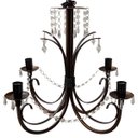 Ver imagem 1 de Lustre Simples com Cristais Artesanais para Sala de Jantar e Estar
