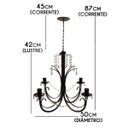 Ver imagem 2 de Lustre Simples com Cristais Artesanais para Sala de Jantar e Estar