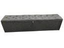 Ver imagem 2 de Recamier Puff Baú - Capitonê - Beira de Cama - 1,40 Cm - Cinza Chumbo