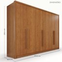 Ver imagem 4 de Guarda-Roupa Casal com 6 Portas e 4 Gavetas Multimóveis Crnvh-GRP146 Cinamomo