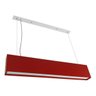 Luminária Pendente Retangular 2 Lâmp Box Aluminio Vermelho - 1
