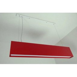 Luminária Pendente Retangular 2 Lâmp Box Aluminio Vermelho - 4 Luminária Pendente Retangular 2 Lâmp Box Aluminio Vermelho - 4