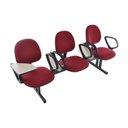 Ver imagem 1 de Cadeira Executiva em Longarina com 3 Lugares Office Vermelho