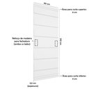 Ver imagem 3 de Folha de Porta Decorativa Frisada R50VL 210x90cm Pintura UV:Imbuia