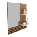 Ver imagem 1 de Espelheira para Banheiro 60cm Multimóveis VCR10092 Amêndoa/Mármore Branco