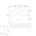 Ver imagem 3 de Espelheira para Banheiro 60cm Multimóveis VCR10092 Amêndoa/Mármore Branco