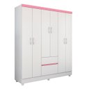 Ver imagem 3 de Guarda Roupa Casal 6 Portas 2 Gavetas Flash Ii Branco