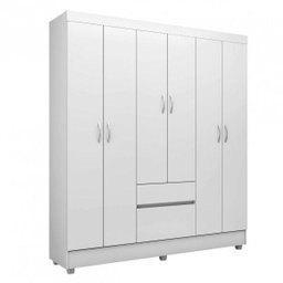 Guarda-Roupa Casal 6 Portas 2 Gavetas Flash Ii Branco - 3 Guarda-Roupa Casal 6 Portas 2 Gavetas Flash Ii Branco - 3
