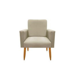 Kit 2 Poltronas Malibu Decorativa Suede Bege - 2