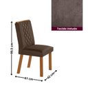 Ver imagem 4 de Conjunto Mesa de Jantar com 6 Cadeiras com Tampo 180cm MDF Kate Marrom Off White