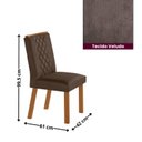 Ver imagem 4 de Conjunto Sala de Jantar Mesa Texas Tampo 180cm Canto Copo de MDF e 6 Cadeiras Kate Marrom/Marromle/Off White