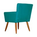 Ver imagem 3 de Poltrona Decorativa Onix Suede Rosa - DS Estofados - Azul Turquesa