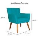 Ver imagem 5 de Poltrona Decorativa Onix Suede Rosa - DS Estofados - Azul Turquesa