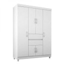 Ver imagem 5 de Guarda-Roupa Casal 6 Portas 2 Gavetas Ecom Ii Branco