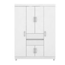 Ver imagem 2 de Guarda-Roupa Casal 6 Portas 2 Gavetas Ecom Ii Branco