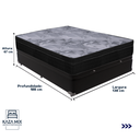 Ver imagem 3 de Cama Box Baú e Colchão Airtech Pampa Molas Ensacadas Casal Ortobom: Preto