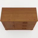 Ver imagem 7 de Cômoda Sapateira para Quarto Closet 3 Gavetas 1 Porta Maciça Selena F06 Castanho - Lyam Decor