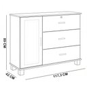 Ver imagem 6 de Cômoda Sapateira para Quarto Closet 3 Gavetas 1 Porta Maciça Selena F06 Castanho - Lyam Decor