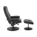 Ver mais imagens de Kit 3 Poltronas do Papai Reclinável Elétrica com Apoio de Pés Giratória e Massagem Nebraska Pu Preto