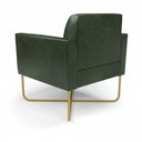 Ver imagem 5 de Poltrona Base X Industrial Dourado Marisa Corano Verde