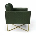 Ver imagem 6 de Poltrona Base X Industrial Dourado Marisa Corano Verde