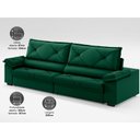 Ver imagem 5 de Sofá com Carregador Usb e Molas no Assento Retrátil Reclinável Nice 2,50m Velosuede - Netsofas