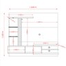 Bancada Suspensa Frizz Supreme Tvs até 55” Calacata Off White 278136 Madetec - 5