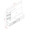 Bancada Suspensa Frizz Supreme Tvs até 55” Calacata Off White 278136 Madetec - 4