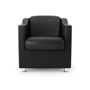 Ver imagem 4 de Kit 2 Poltronas Bia Decorativa Reforçada Recepção Clinica Salão Sala de Estar Courino Preto