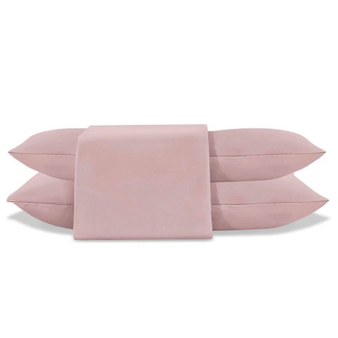 Jogo de Cama Queen 3 Peças Jolitex Ternille 300 Fios - Toque de Seda - Rosê