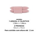 Ver imagem 6 de Jogo de Cama Queen 3 Peças Jolitex Ternille 300 Fios - Toque de Seda - Rosê