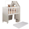 Mini Berço Moises Multifuncional com Colchão para Quarto do Bebê 5 em 1 Branco 100% Mdf - 3