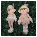 Ver imagem 4 de Dupla Boneco Natalino Pendente Duende Rosa Natal