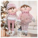 Ver imagem 1 de Dupla Boneco Natalino Pendente Duende Rosa Natal