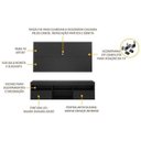 Ver imagem 4 de Rack com Painel e Suporte para TV até 65 Polegadas Flórida Multimóveis Preto