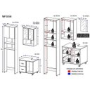 Ver imagem 3 de Conjunto para Banheiro com Gabinete para Coluna, Espelheira e Armário Branco