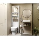 Ver imagem 5 de Armário de Banheiro para Vaso Sanitário com Espelho e 2 Portas Multimóveis Branco