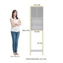 Ver imagem 3 de Armário de Banheiro para Vaso Sanitário com Espelho e 2 Portas Multimóveis Branco