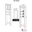 Ver imagem 4 de Armário de Banheiro para Vaso Sanitário com Espelho e 2 Portas Multimóveis Branco